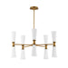 Myhouse Lighting Maxim - 24825SWBKNAB - Ten Light Chandelier - Krevat - Black / Natural Aged Brass