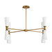 Myhouse Lighting Maxim - 24828SWBKNAB - Eight Light Chandelier - Krevat - Black / Natural Aged Brass