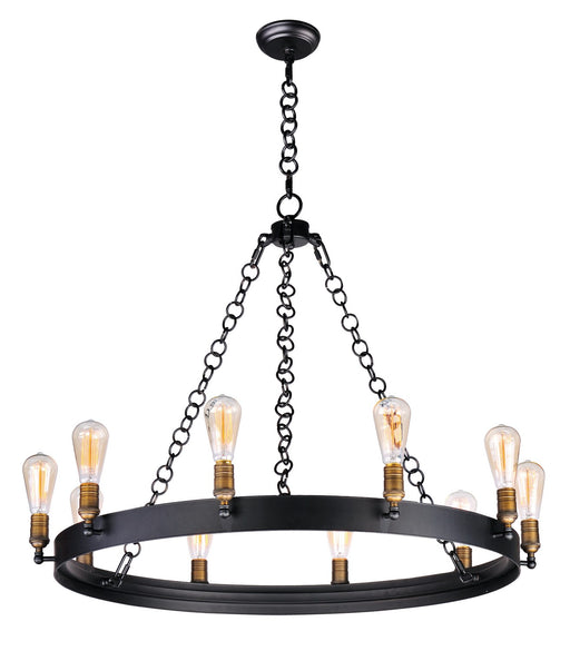 Myhouse Lighting Maxim - 26275BKNAB/BUL - LED Chandelier - Noble - Black / Natural Aged Brass