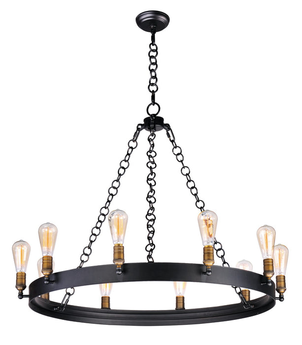 Myhouse Lighting Maxim - 26275BKNAB/BUL - LED Chandelier - Noble - Black / Natural Aged Brass