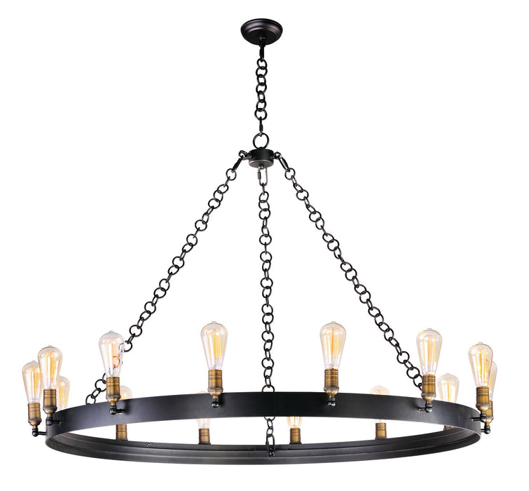 Myhouse Lighting Maxim - 26276BKNAB/BUL - LED Chandelier - Noble - Black / Natural Aged Brass