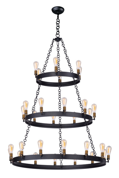 Myhouse Lighting Maxim - 26278BKNAB/BUL - LED Chandelier - Noble - Black / Natural Aged Brass