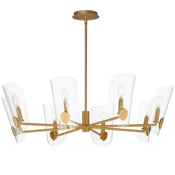 Myhouse Lighting Maxim - 32358CLNAB - Eight Light Chandelier - Armory - Natural Aged Brass