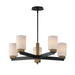 Myhouse Lighting Maxim - 32655SWBKAB - Five Light Chandelier - Ruffles - Black / Antique Brass