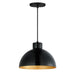 Myhouse Lighting Maxim - 35144BKACP - One Light Pendant - Rockport - Black / Antique Copper