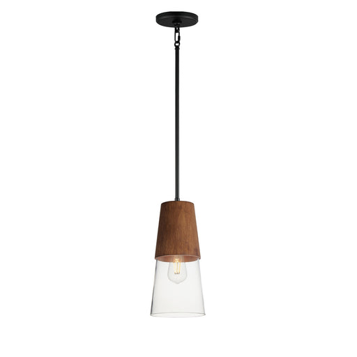 Myhouse Lighting Maxim - 91620CLWNBK - One Light Mini Pendant - Carpenter - Walnut / Black