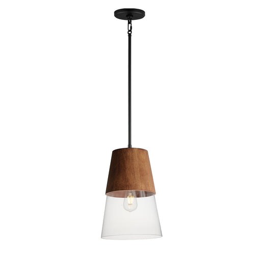Myhouse Lighting Maxim - 91622CLWNBK - One Light Mini Pendant - Carpenter - Walnut / Black
