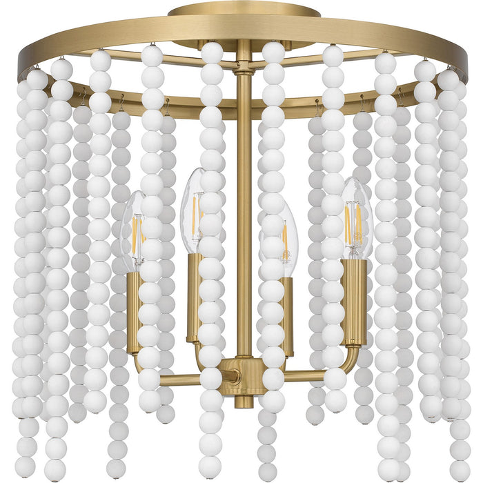 Myhouse Lighting Quoizel - APE1716AB - Four Light Semi Flush Mount - Apelle - Aged Brass