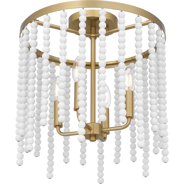 Myhouse Lighting Quoizel - APE1716AB - Four Light Semi Flush Mount - Apelle - Aged Brass