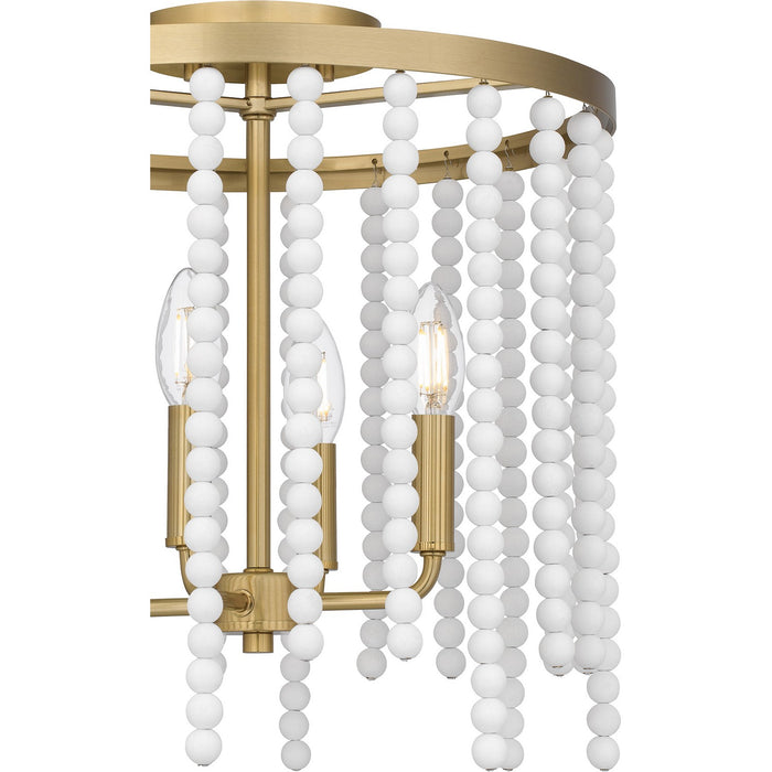 Myhouse Lighting Quoizel - APE1716AB - Four Light Semi Flush Mount - Apelle - Aged Brass