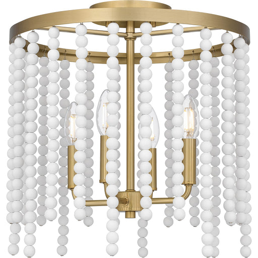 Myhouse Lighting Quoizel - APE1716AB - Four Light Semi Flush Mount - Apelle - Aged Brass