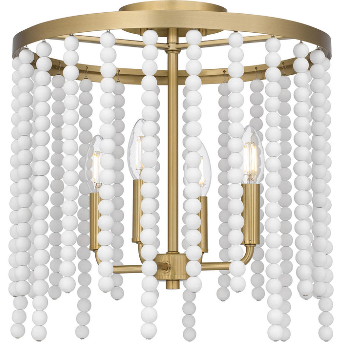 Myhouse Lighting Quoizel - APE1716AB - Four Light Semi Flush Mount - Apelle - Aged Brass