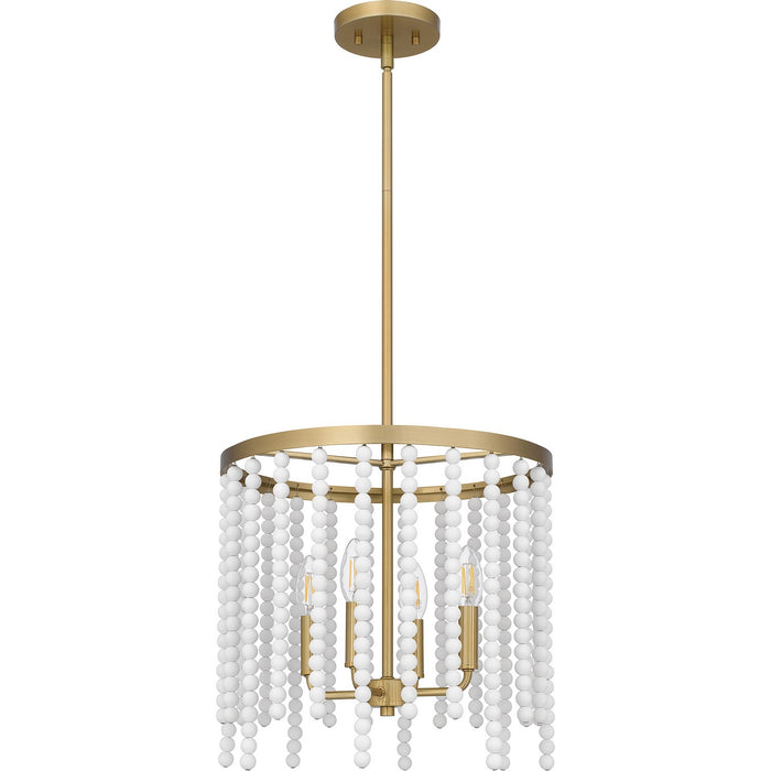 Myhouse Lighting Quoizel - APE2816AB - Four Light Pendant - Apelle - Aged Brass