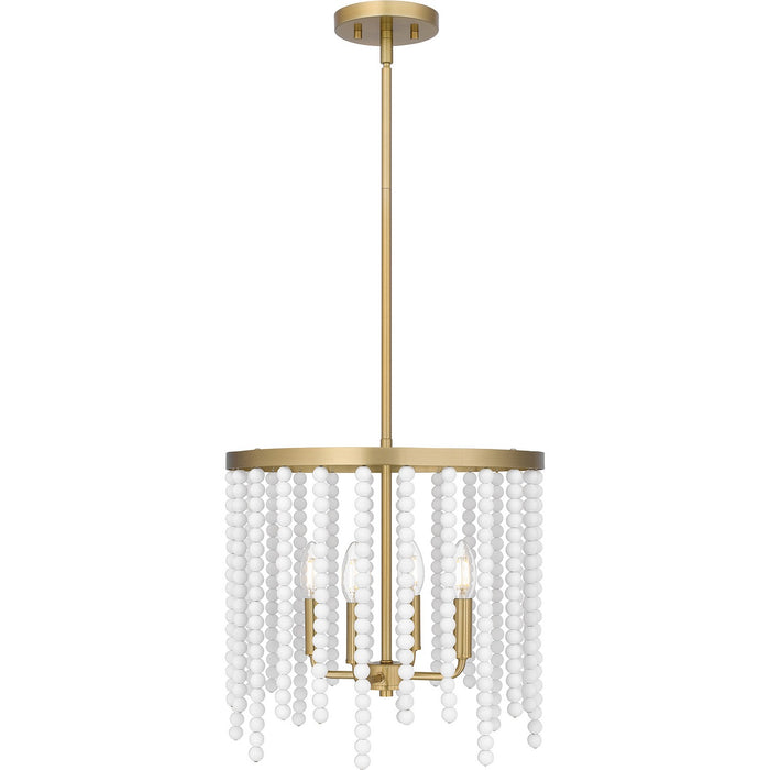 Myhouse Lighting Quoizel - APE2816AB - Four Light Pendant - Apelle - Aged Brass