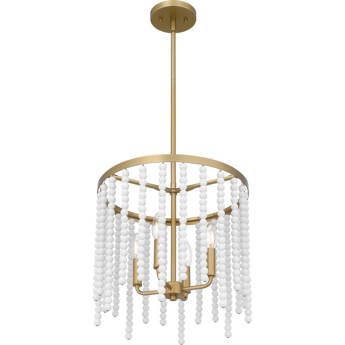 Myhouse Lighting Quoizel - APE2816AB - Four Light Pendant - Apelle - Aged Brass