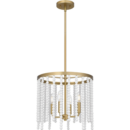 Myhouse Lighting Quoizel - APE2816AB - Four Light Pendant - Apelle - Aged Brass