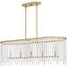 Myhouse Lighting Quoizel - APE542AB - Five Light Linear Chandelier - Apelle - Aged Brass