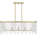 Myhouse Lighting Quoizel - APE542AB - Five Light Linear Chandelier - Apelle - Aged Brass