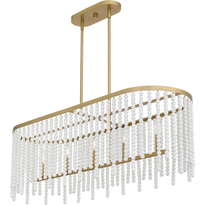 Myhouse Lighting Quoizel - APE542AB - Five Light Linear Chandelier - Apelle - Aged Brass