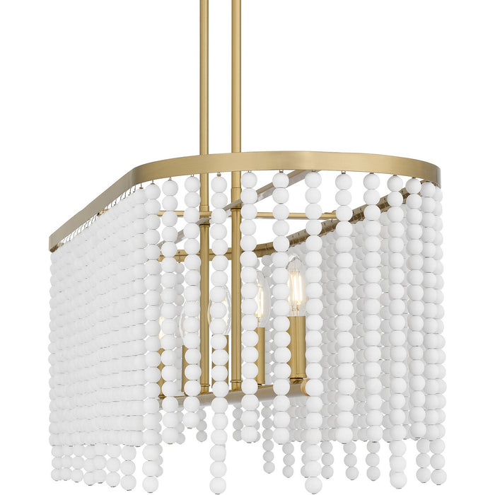 Myhouse Lighting Quoizel - APE542AB - Five Light Linear Chandelier - Apelle - Aged Brass