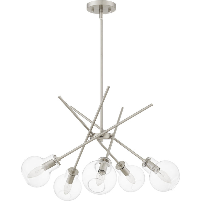 Myhouse Lighting Quoizel - ASA5026BN - Five Light Chandelier - Asha - Brushed Nickel