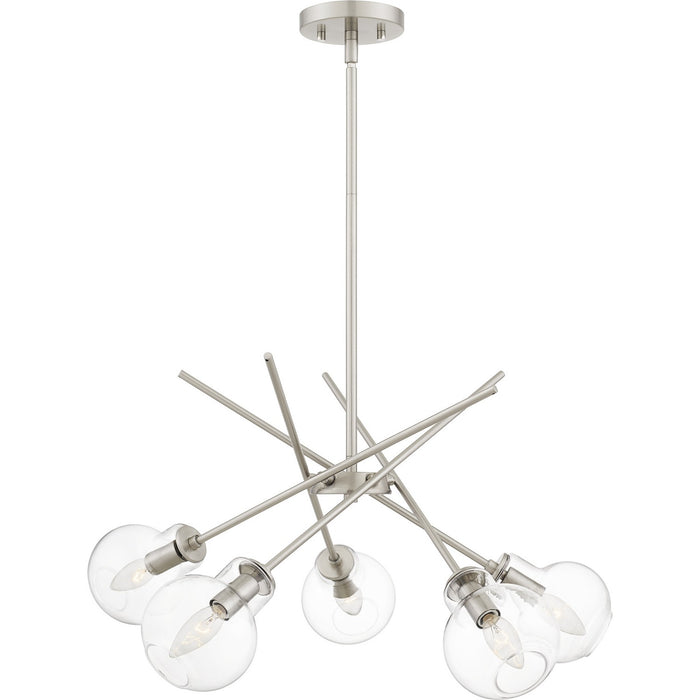 Myhouse Lighting Quoizel - ASA5026BN - Five Light Chandelier - Asha - Brushed Nickel