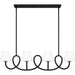 Myhouse Lighting Quoizel - ATK440MBK - Four Light Linear Chandelier - Atkins - Matte Black