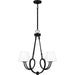 Myhouse Lighting Quoizel - ATK5027MBK - Four Light Chandelier - Atkins - Matte Black