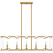 Myhouse Lighting Quoizel - BNK542W - Four Light Linear Chandelier - Brinkman - Matte White