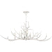 Myhouse Lighting Quoizel - BSH640AWH - Six Light Linear Chandelier - Brosh - Antique White