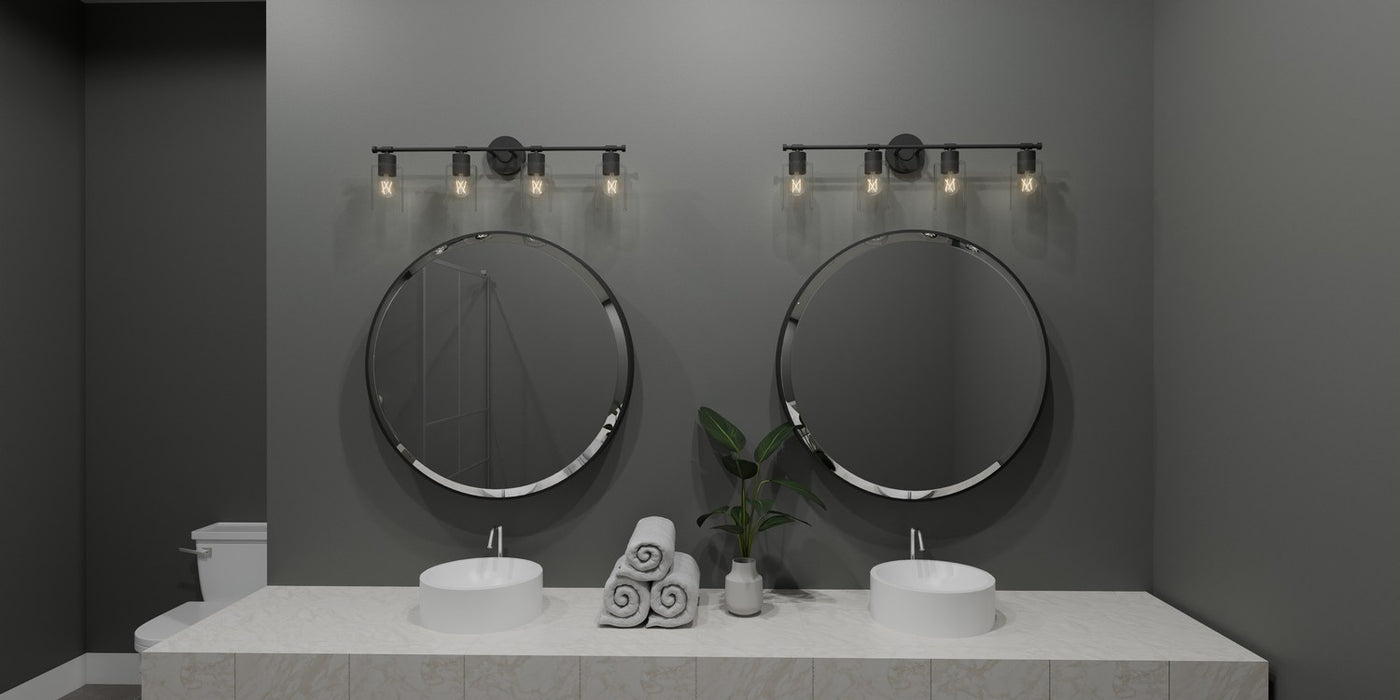 Myhouse Lighting Quoizel - CAP8632MBK - Four Light Bath - Caputo - Matte Black