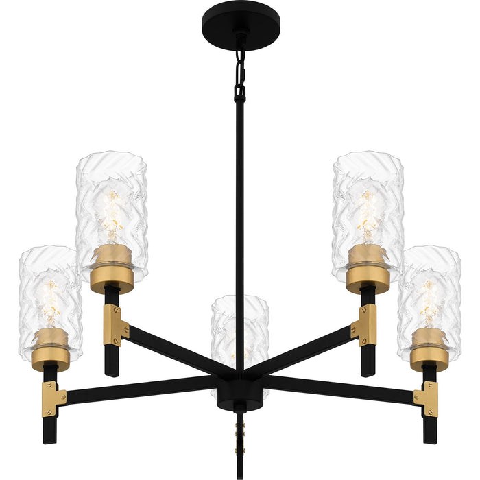 Myhouse Lighting Quoizel - CAY5028MBK - Five Light Chandelier - Carly - Matte Black