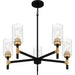 Myhouse Lighting Quoizel - CAY5028MBK - Five Light Chandelier - Carly - Matte Black