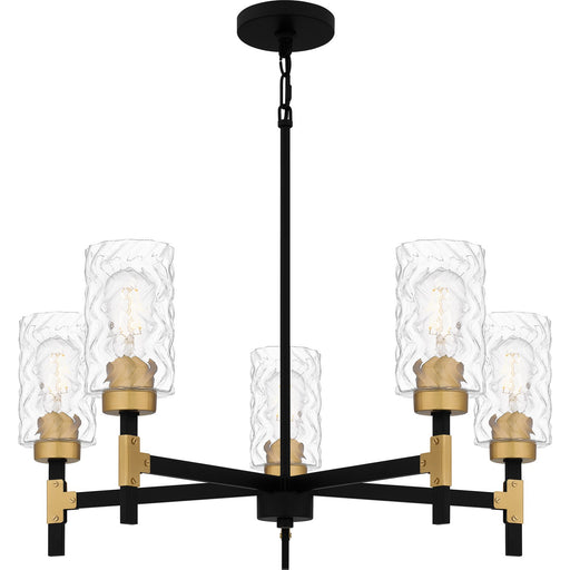 Myhouse Lighting Quoizel - CAY5028MBK - Five Light Chandelier - Carly - Matte Black