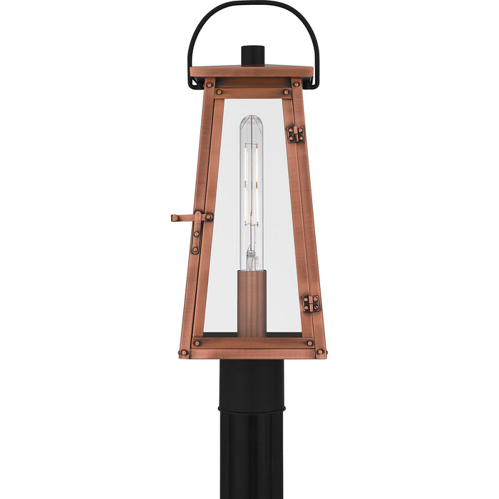 Myhouse Lighting Quoizel - CLN9007AC - One Light Outdoor Post Mount - Carolina - Aged Copper