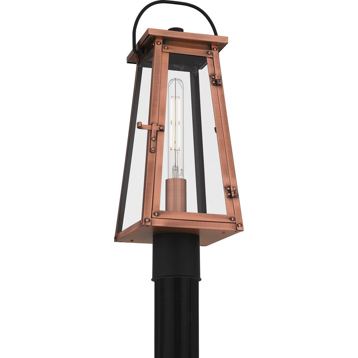 Myhouse Lighting Quoizel - CLN9007AC - One Light Outdoor Post Mount - Carolina - Aged Copper