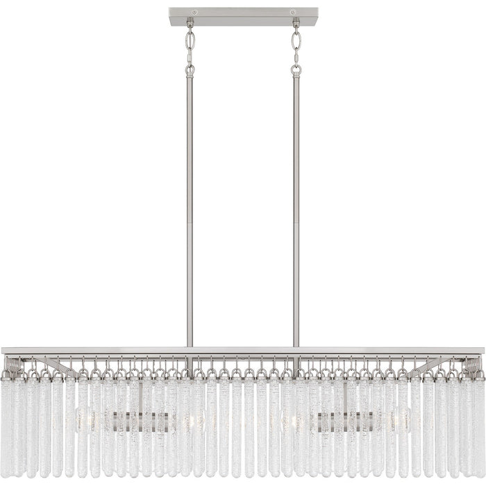 Myhouse Lighting Quoizel - CMI438BN - Four Light Linear Chandelier - Camilla - Brushed Nickel