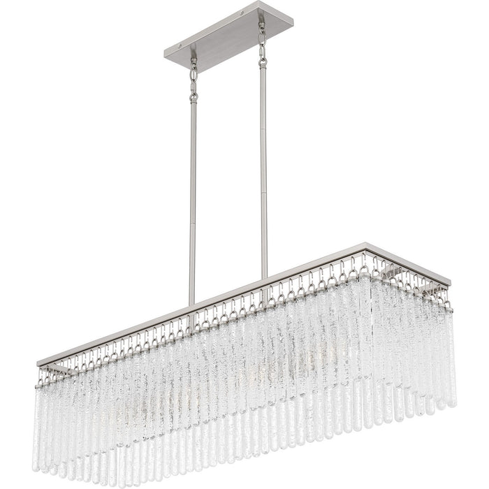 Myhouse Lighting Quoizel - CMI438BN - Four Light Linear Chandelier - Camilla - Brushed Nickel