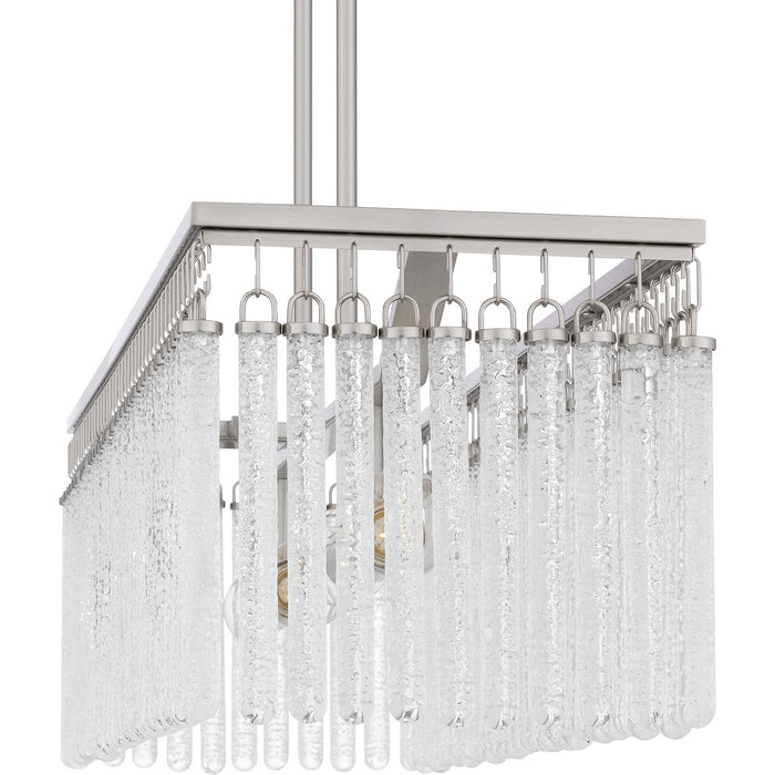 Myhouse Lighting Quoizel - CMI438BN - Four Light Linear Chandelier - Camilla - Brushed Nickel