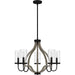 Myhouse Lighting Quoizel - CNE5026MBK - Five Light Chandelier - Cornelia - Matte Black