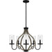 Myhouse Lighting Quoizel - CNE5026MBK - Five Light Chandelier - Cornelia - Matte Black