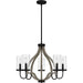 Myhouse Lighting Quoizel - CNE5026MBK - Five Light Chandelier - Cornelia - Matte Black