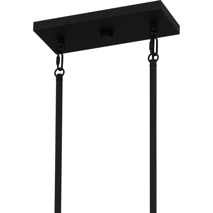 Myhouse Lighting Quoizel - FRB438MBK - Four Light Linear Chandelier - Fairbanks - Matte Black