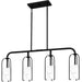 Myhouse Lighting Quoizel - FRB438MBK - Four Light Linear Chandelier - Fairbanks - Matte Black