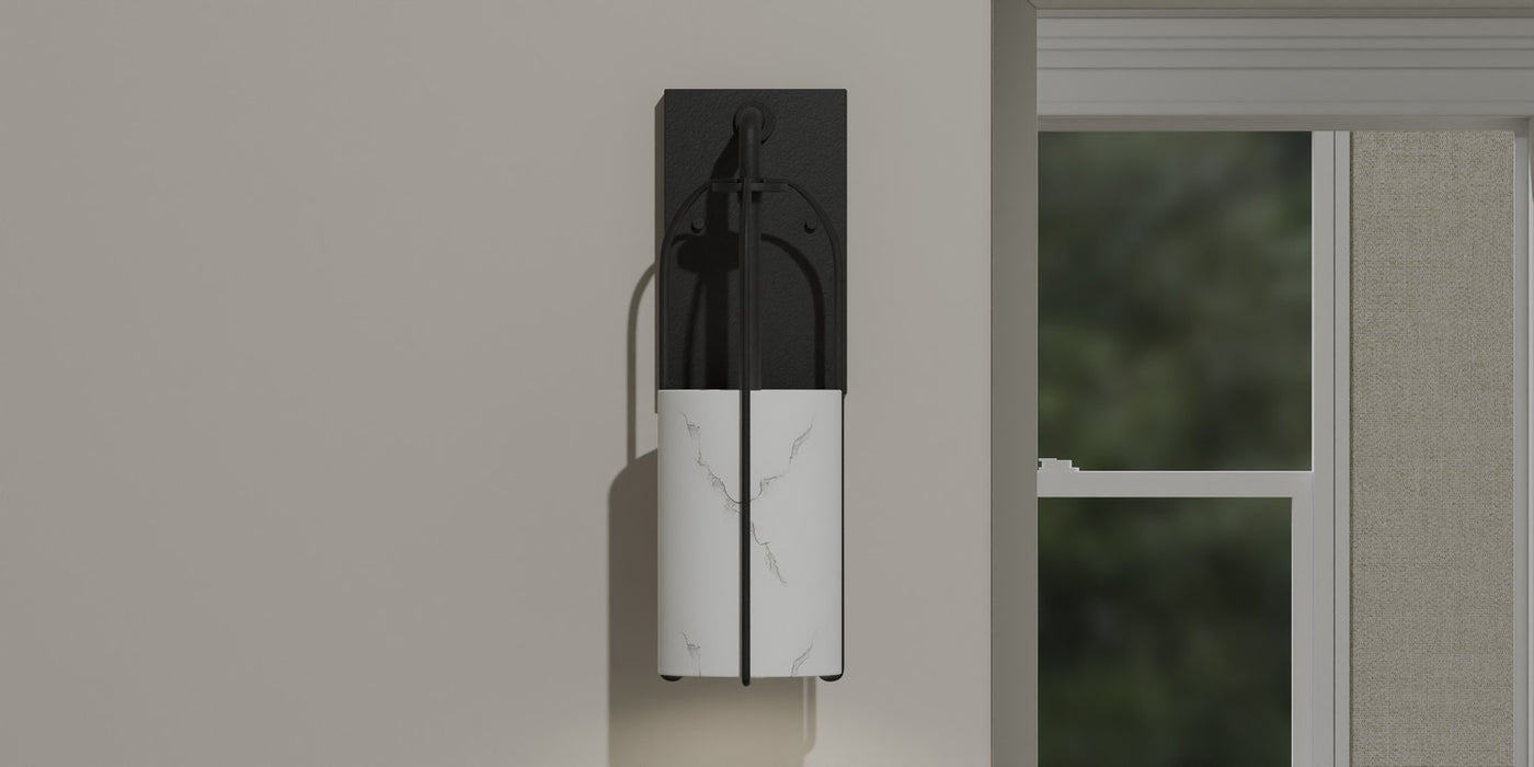 Myhouse Lighting Quoizel - FRB8704MBK - One Light Wall Sconce - Fairbanks - Matte Black