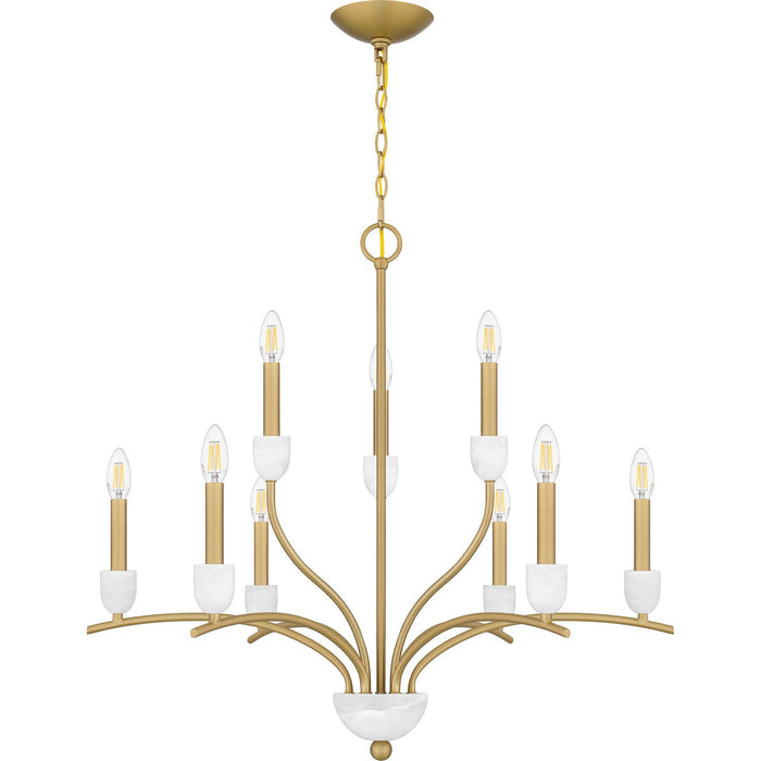 Myhouse Lighting Quoizel - FRI5032AB - Nine Light Chandelier - Frida - Aged Brass