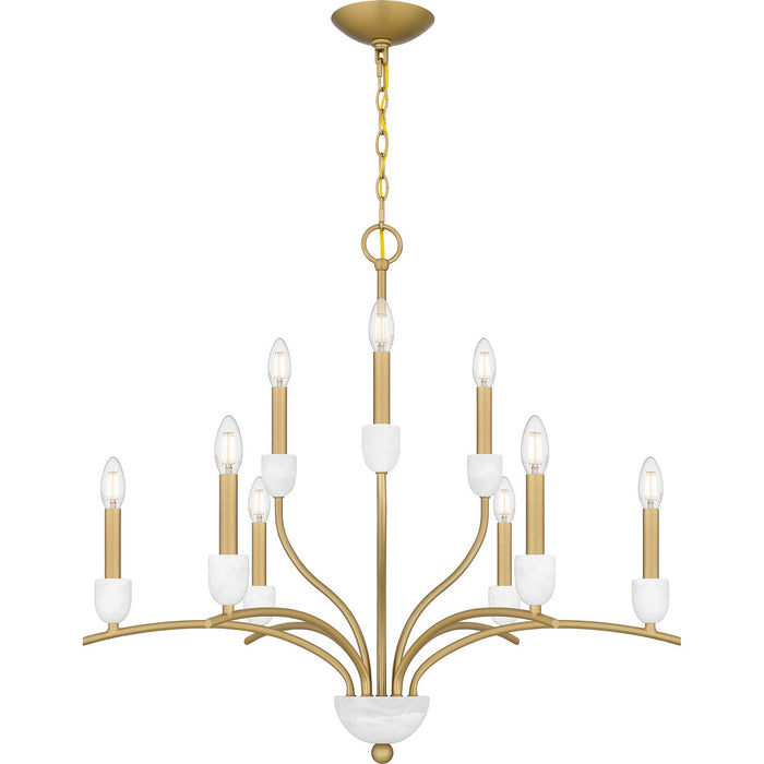 Myhouse Lighting Quoizel - FRI5032AB - Nine Light Chandelier - Frida - Aged Brass