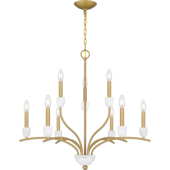 Myhouse Lighting Quoizel - FRI5032AB - Nine Light Chandelier - Frida - Aged Brass