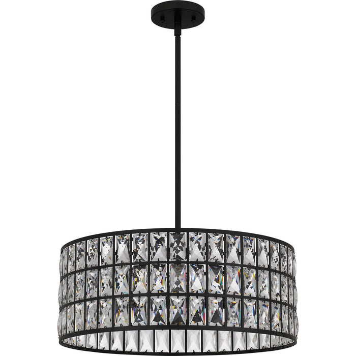 Myhouse Lighting Quoizel - GIB2820MBK - Four Light Pendant - Gibson - Matte Black