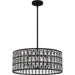 Myhouse Lighting Quoizel - GIB2820MBK - Four Light Pendant - Gibson - Matte Black